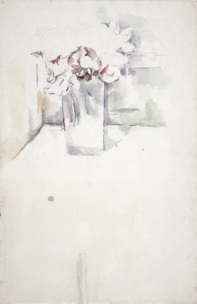 Vase of Flowers on a Window Ledge, c.1890 by Paul Cézanne